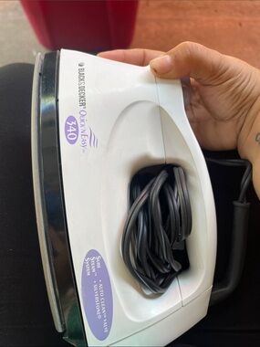 Black & Decker White and Black Handheld Steam Iron